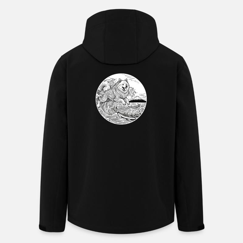 Eurasier | Fluffy Wave - Recycelte Männer Softshell-Jacke von Stanley/Stella - Schwarz