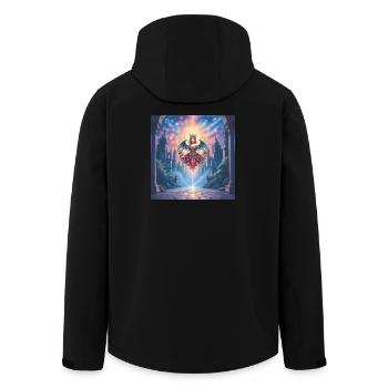 Reine Ailée dans le Portail Céleste - Veste softshell homme en polyester recyclé Stanley/Stella - noir - Dos - AI Model Male 185 light (185cm)