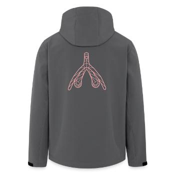 Klitoris_lachs - Recycelte Männer Softshell-Jacke von Stanley/Stella - Schwarz - Hinten - AI Model Male 185 light (185cm)