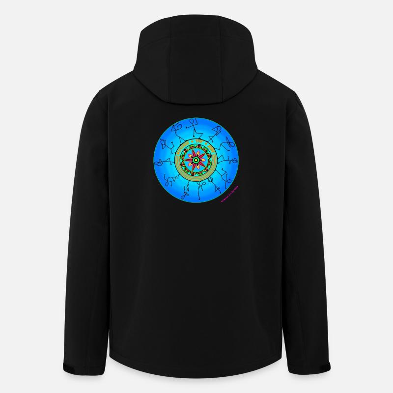 Release the Vibe - Handgezeichnetes Mandala Art - Recycelte Männer Softshell-Jacke von Stanley/Stella - Schwarz