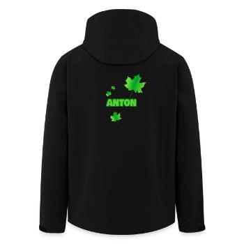 Baum Anton - Recycelte Männer Softshell-Jacke von Stanley/Stella - Schwarz - Hinten - AI Model Male 185 light (185cm)