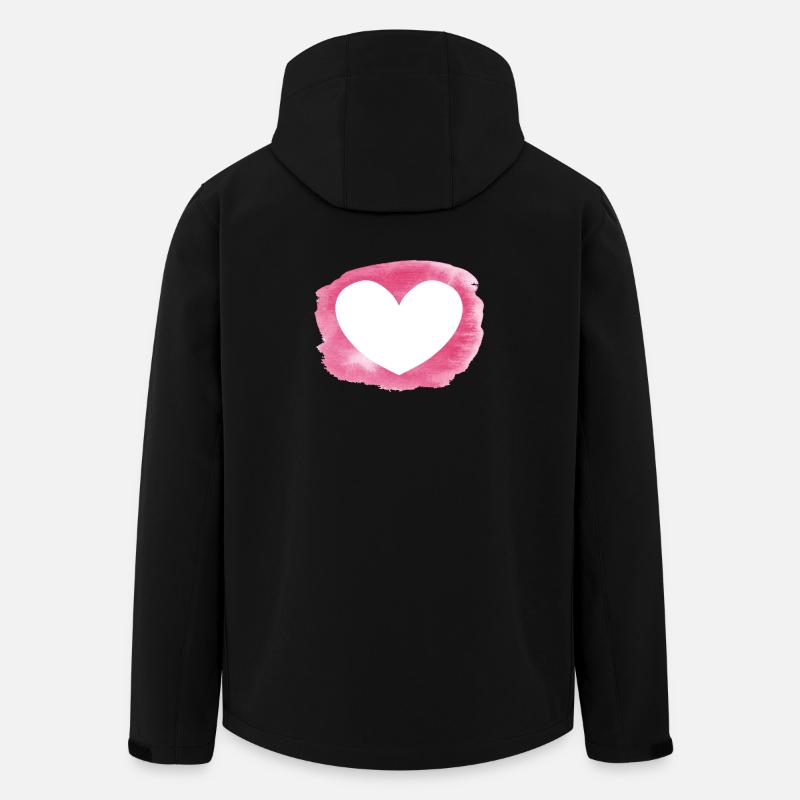 Herz - personalisierbar - Recycelte Männer Softshell-Jacke von Stanley/Stella - Schwarz