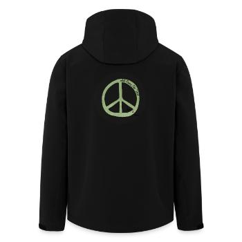 meh Peace - Recycelte Männer Softshell-Jacke von Stanley/Stella - Schwarz - Hinten - AI Model Male 185 light (185cm)