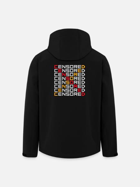 Censored Funny Statement Freedom Logo - Men’s Recycled Softshell Jacket by Stanley/Stella - black