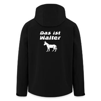 Esel - Recycelte Männer Softshell-Jacke von Stanley/Stella - Schwarz - Hinten - AI Model Male 185 light (185cm)