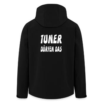 Tuner - Recycelte Männer Softshell-Jacke von Stanley/Stella - Schwarz - Hinten - AI Model Male 185 light (185cm)