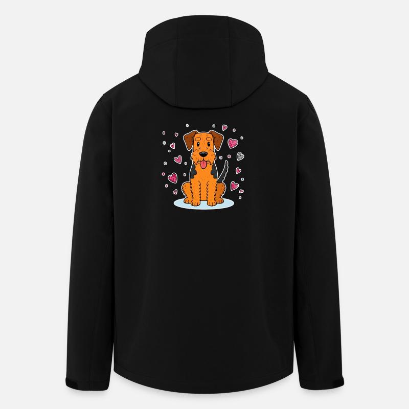 Airedale Terrier (bande dessinée) - Veste softshell homme en polyester recyclé Stanley/Stella - noir