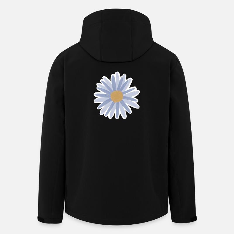 Blue Daisy Bloom Tee - Recycelte Männer Softshell-Jacke von Stanley/Stella - Schwarz