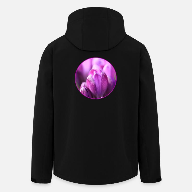 Crocuses Crocus Purple Flowers Crocus Bud - Men’s Recycled Softshell Jacket by Stanley/Stella - black