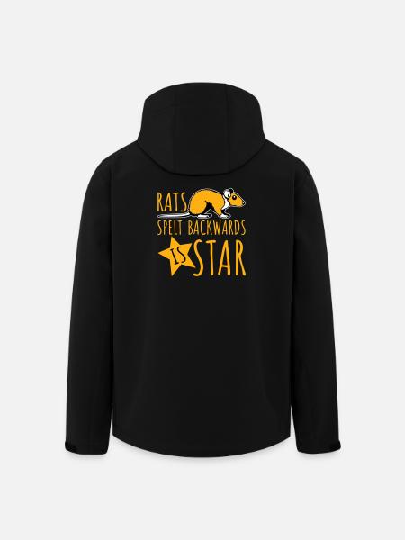 Rats Spelt Backwards Is Star Lustiger Ratte Spruch - Men’s Recycled Softshell Jacket by Stanley/Stella - black