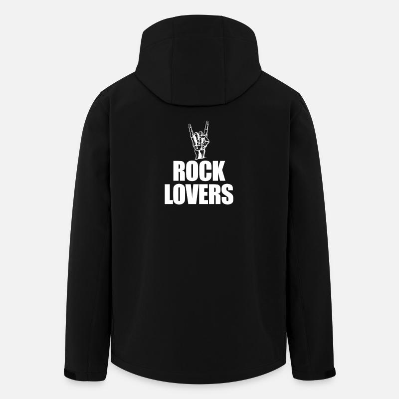 Rock Lovers Handzeichen - Recycelte Männer Softshell-Jacke von Stanley/Stella - Schwarz