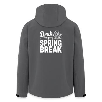 Bruh, It's Spring Break - Men’s Recycled Softshell Jacket by Stanley/Stella - anthracite - Back - AI Model Male 185 light (185cm)