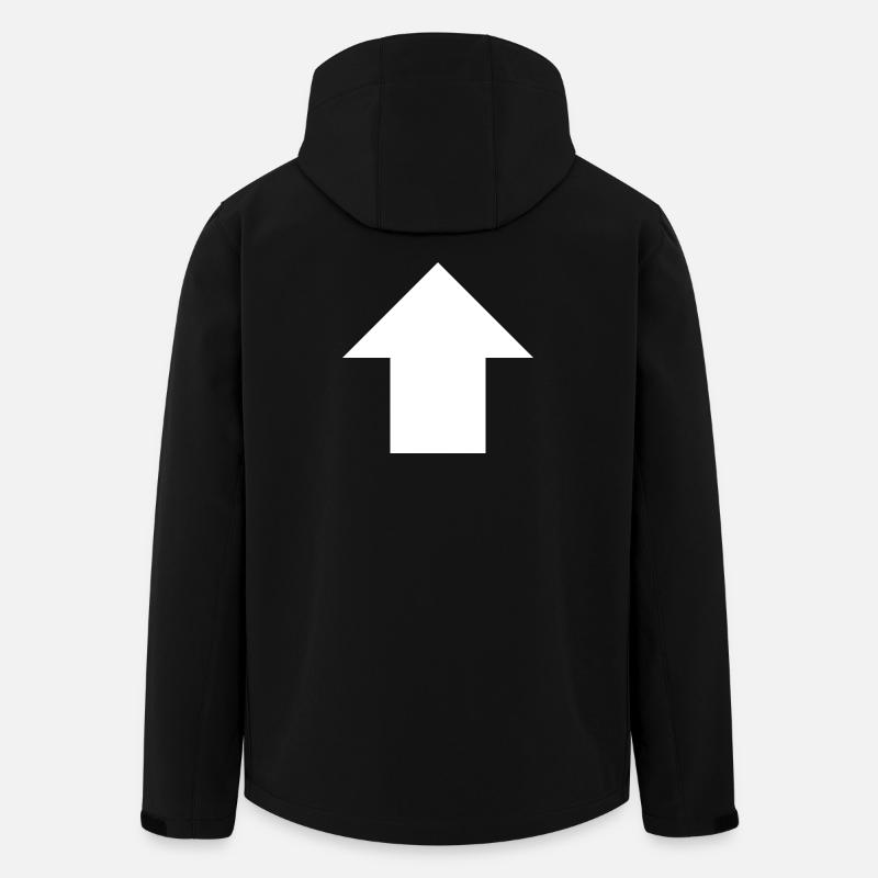 Pfeil-oben-Schild - Recycelte Männer Softshell-Jacke von Stanley/Stella - Schwarz