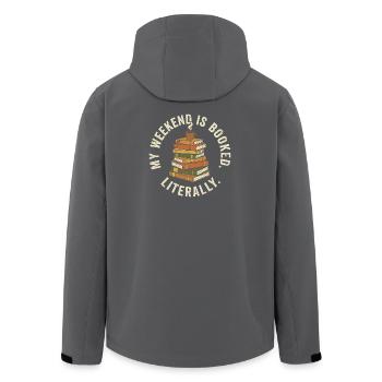 Bücherliebe Spruch - Vintage Leser Geschenk - Recycelte Männer Softshell-Jacke von Stanley/Stella - Anthrazit - Hinten - AI Model Male 185 light (185cm)