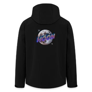 Lune - Série Espace Extra-Atmosphérique - Veste softshell homme en polyester recyclé Stanley/Stella - noir - Dos - AI Model Male 185 light (185cm)