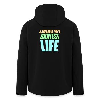 Vivre ma vie la plus correcte Drôle de dicton, médiocre - Veste softshell homme en polyester recyclé Stanley/Stella - noir - Dos - AI Model Male 185 light (185cm)