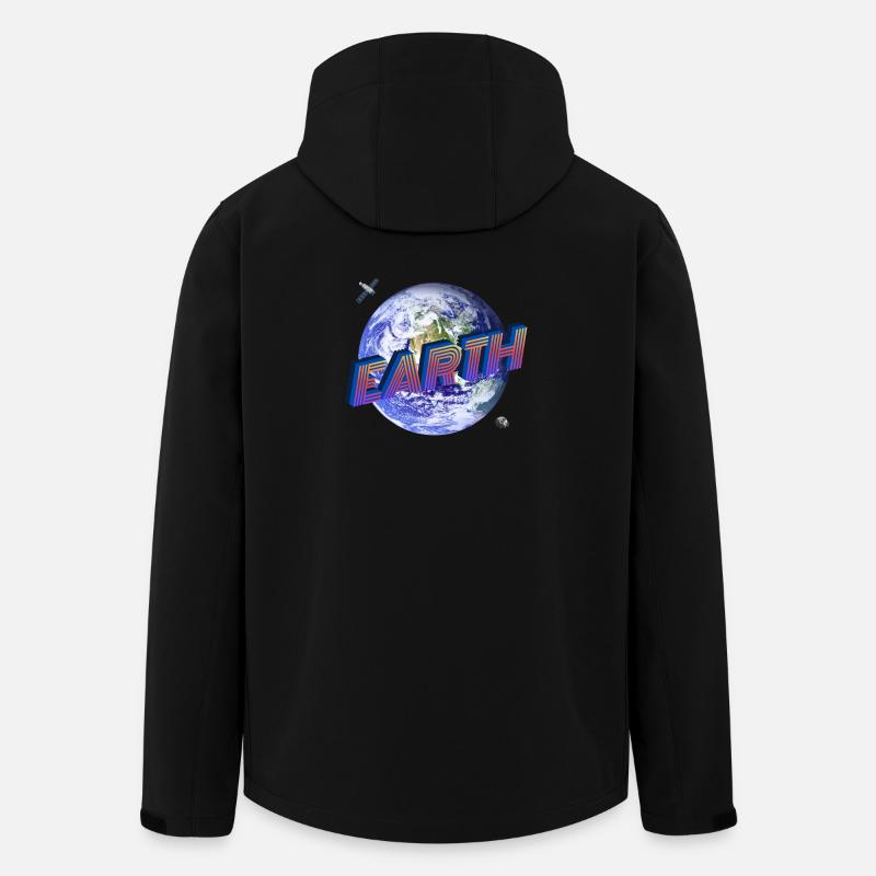 ERDE – Weltraumserie - Recycelte Männer Softshell-Jacke von Stanley/Stella - Schwarz