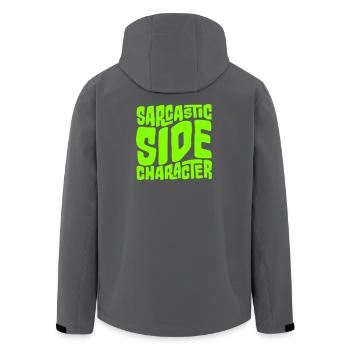 Sarcastic Side Character Lustig Sarkastisch Spruch - Recycelte Männer Softshell-Jacke von Stanley/Stella - Schwarz - Hinten - AI Model Male 185 light (185cm)