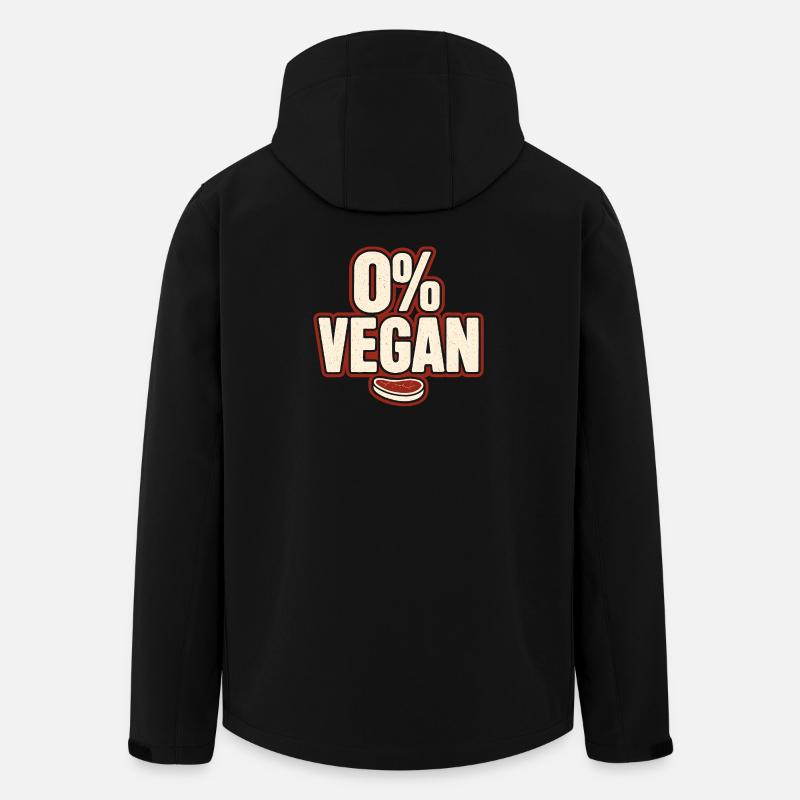 0% Vegan – Retro Statement - Recycelte Männer Softshell-Jacke von Stanley/Stella - Schwarz