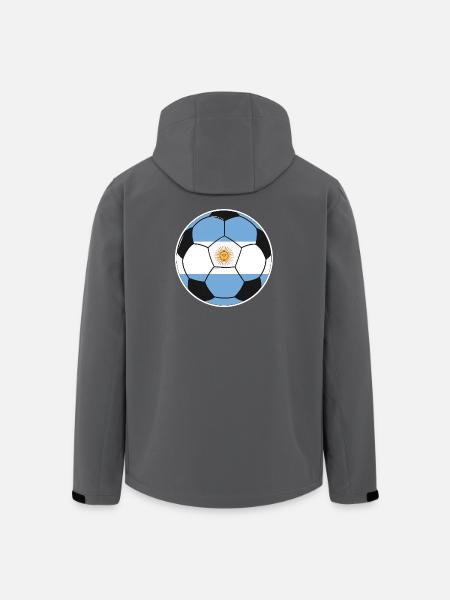Fußball – Team Argentinien - Recycelte Männer Softshell-Jacke von Stanley/Stella - Schwarz