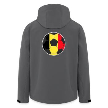 Football - Équipe de Belgique - Veste softshell homme en polyester recyclé Stanley/Stella - charbon - Dos - AI Model Male 185 light (185cm)