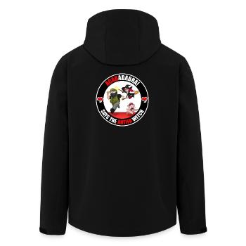 The Antifa Witch - Border Patrol - Veste softshell homme en polyester recyclé Stanley/Stella - noir - Dos - AI Model Male 185 light (185cm)
