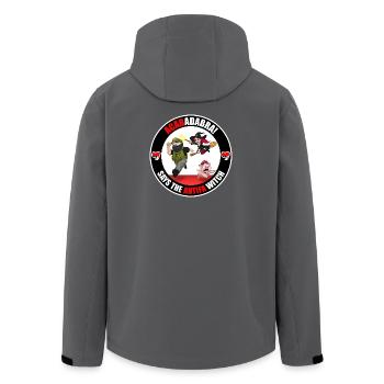 Die Antifa-Hexe – Grenzschutz - Recycelte Männer Softshell-Jacke von Stanley/Stella - Anthrazit - Hinten - AI Model Male 185 light (185cm)