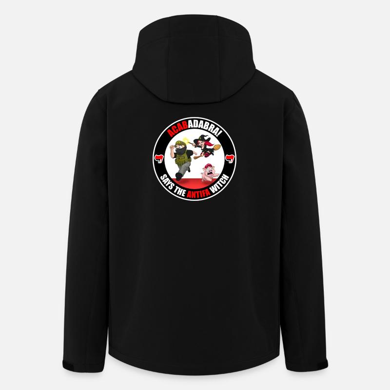 Die Antifa-Hexe – Grenzschutz - Recycelte Männer Softshell-Jacke von Stanley/Stella - Schwarz