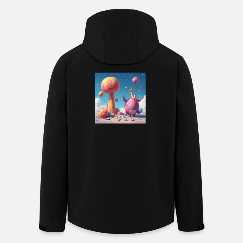 Amis de la planète pastel - Veste softshell homme en polyester recyclé Stanley/Stella - noir