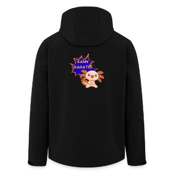 Kann Karate! Axolotl – Lustiges Kawaii T-Shirt - Recycelte Männer Softshell-Jacke von Stanley/Stella - Schwarz - Hinten - AI Model Male 185 light (185cm)