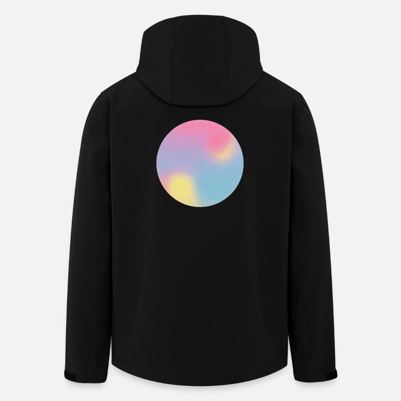 Test d’aura Sphère dégradée pastel - Veste softshell homme en polyester recyclé Stanley/Stella - noir