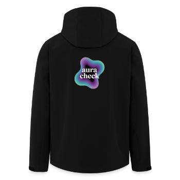 Moderne minimalistische Aura – Ätherisches Energiedesign - Recycelte Männer Softshell-Jacke von Stanley/Stella - Schwarz - Hinten - AI Model Male 185 light (185cm)