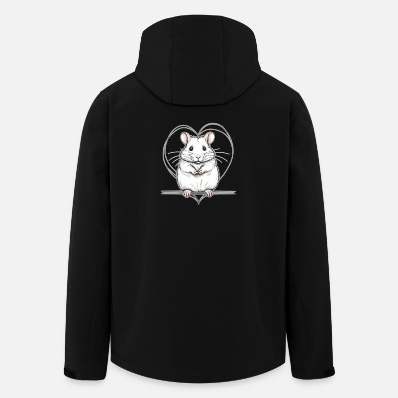 Hamster mit Herz - Recycelte Männer Softshell-Jacke von Stanley/Stella - Schwarz