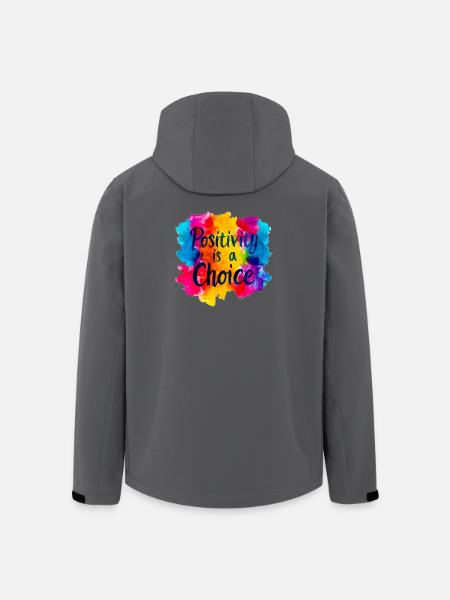 Positivity is a Choice - Men’s Recycled Softshell Jacket by Stanley/Stella - black