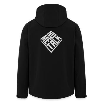 No Talk Me Funny Antisocial Introvert Mood - Men’s Recycled Softshell Jacket by Stanley/Stella - black - Back - AI Model Male 185 light (185cm)