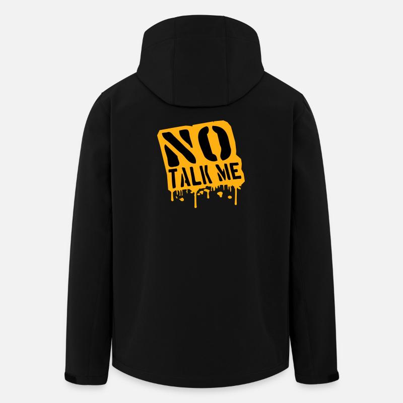 Pas de discours introverti antisocial drôle - Veste softshell homme en polyester recyclé Stanley/Stella - noir