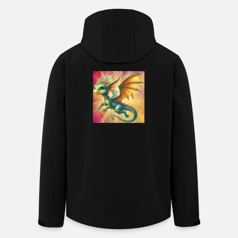 Drache - Recycelte Männer Softshell-Jacke von Stanley/Stella - Schwarz