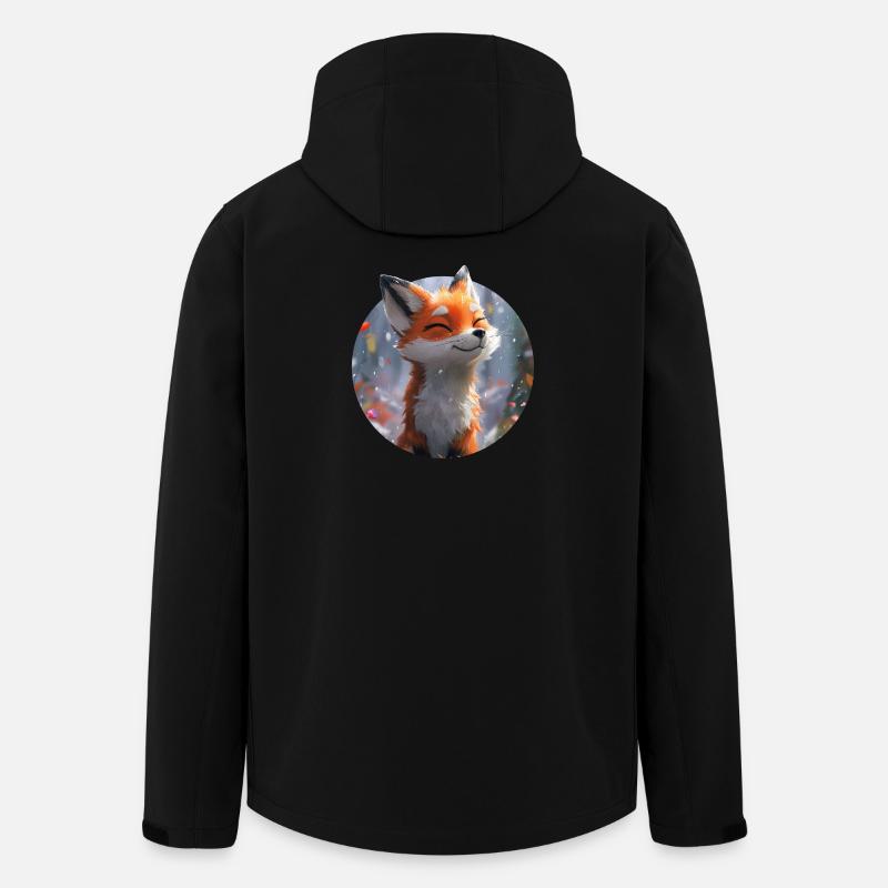 Niedlicher Fuchs - Recycelte Männer Softshell-Jacke von Stanley/Stella - Schwarz