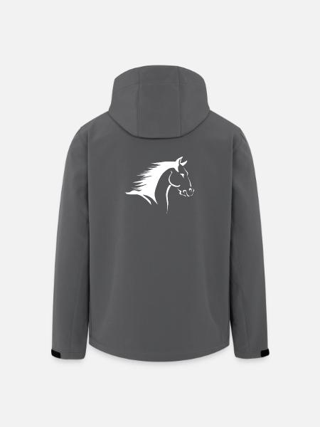 Horse head silhouette in contrast - Men’s Recycled Softshell Jacket by Stanley/Stella - black