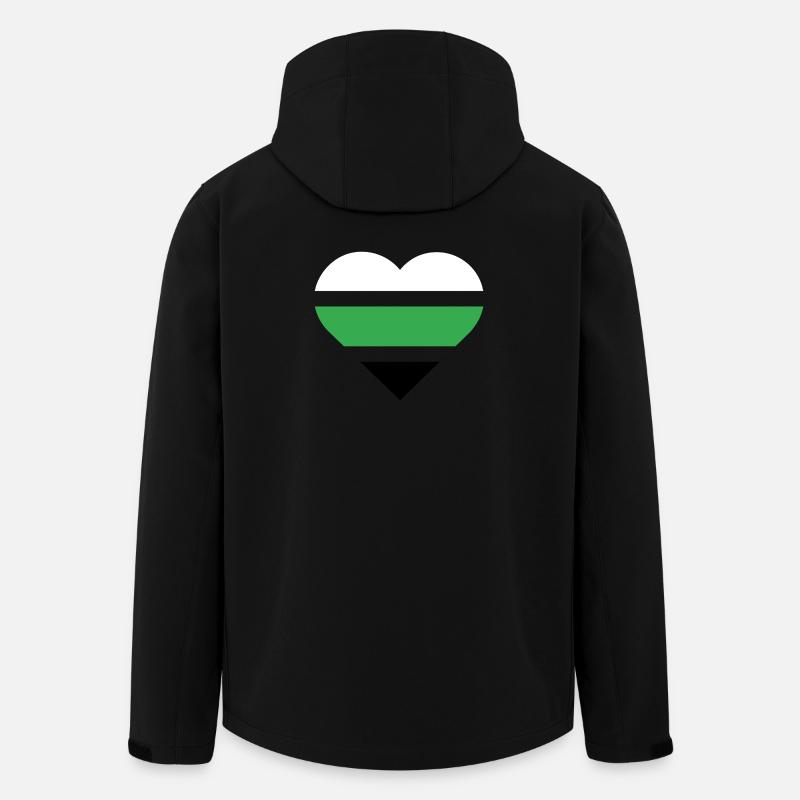 Pride Flag Heart · Neutrois - Men’s Recycled Softshell Jacket by Stanley/Stella - black