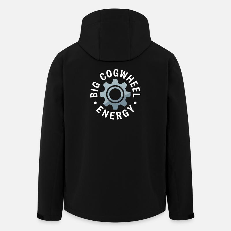 Großes Zahnrad Energie-Motiv - Recycelte Männer Softshell-Jacke von Stanley/Stella - Schwarz