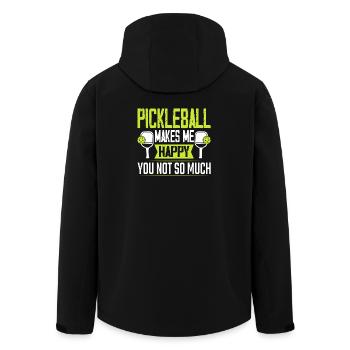 Pickleball macht mich glücklich - Recycelte Männer Softshell-Jacke von Stanley/Stella - Schwarz - Hinten - AI Model Male 185 light (185cm)