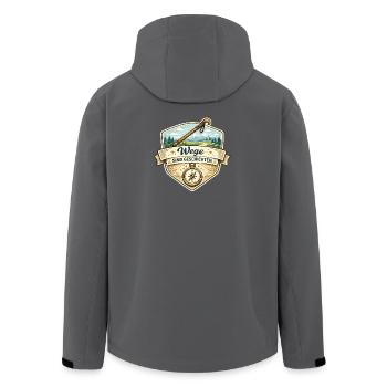 Wege Sind Geschichten Badge - Recycelte Männer Softshell-Jacke von Stanley/Stella - Anthrazit - Hinten - AI Model Male 185 light (185cm)