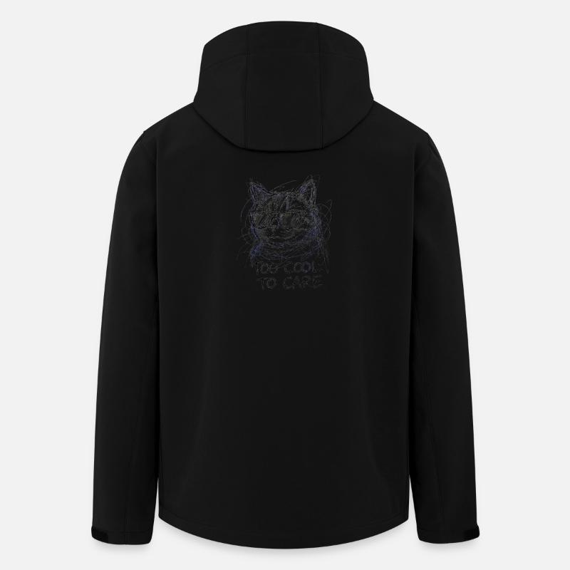 Cat coolness with sunglasses - Men’s Recycled Softshell Jacket by Stanley/Stella - black