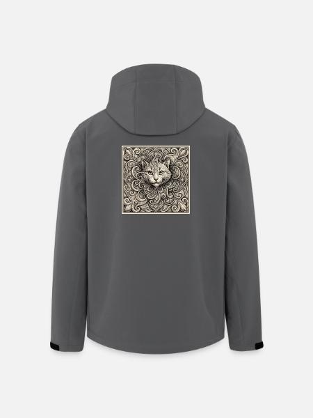 Âme Spirale de Chat - Veste softshell homme en polyester recyclé Stanley/Stella - noir