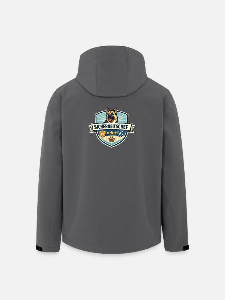Sicherheitschef Schäferhund Logo - Recycelte Männer Softshell-Jacke von Stanley/Stella - Schwarz