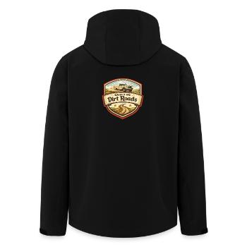 Aufgewachsen auf Dirt Roads - Recycelte Männer Softshell-Jacke von Stanley/Stella - Schwarz - Hinten - AI Model Male 185 light (185cm)