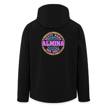 Beste Mama der Welt Allmina - Recycelte Männer Softshell-Jacke von Stanley/Stella - Schwarz - Hinten - AI Model Male 185 light (185cm)