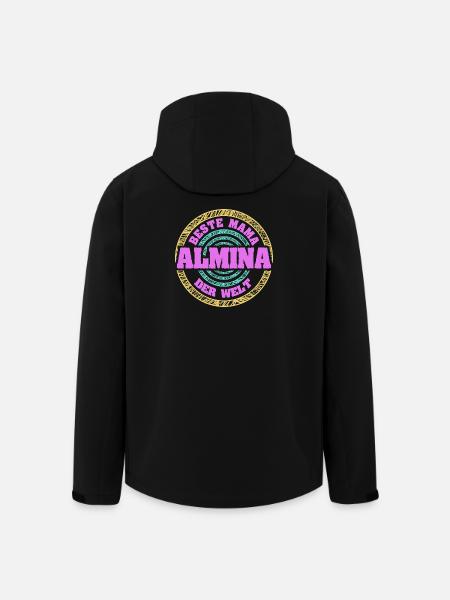 Beste Mama der Welt Allmina - Recycelte Männer Softshell-Jacke von Stanley/Stella - Schwarz