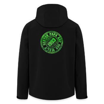 1993 Retro Papa Stempel - Recycelte Männer Softshell-Jacke von Stanley/Stella - Schwarz - Hinten - AI Model Male 185 light (185cm)